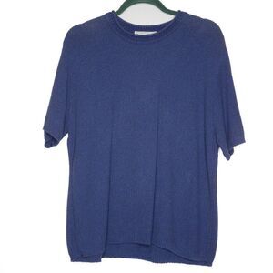 Cotton Forever‎ Periwinkle Blue Crewneck Top Size Large